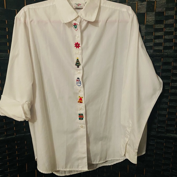 White Christmas Button Down - Picture 3 of 5
